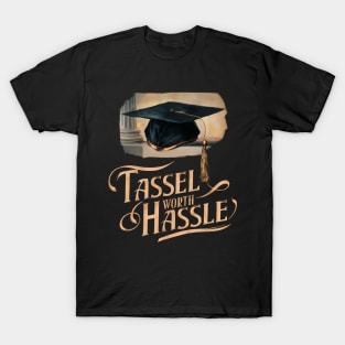 Graduation "Tassel Worth Hassle", Retro Design T-Shirt